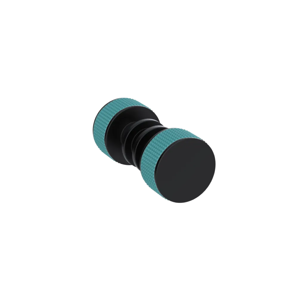 Rubinet Shower Door Knob (set) Matt Black