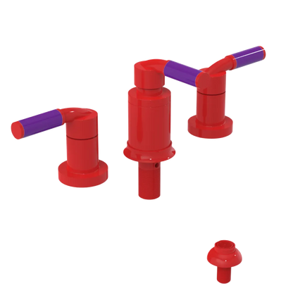 Rubinet Bidet Fitting with Spray, Diverter, and Vacuum Breaker (less drain) Red