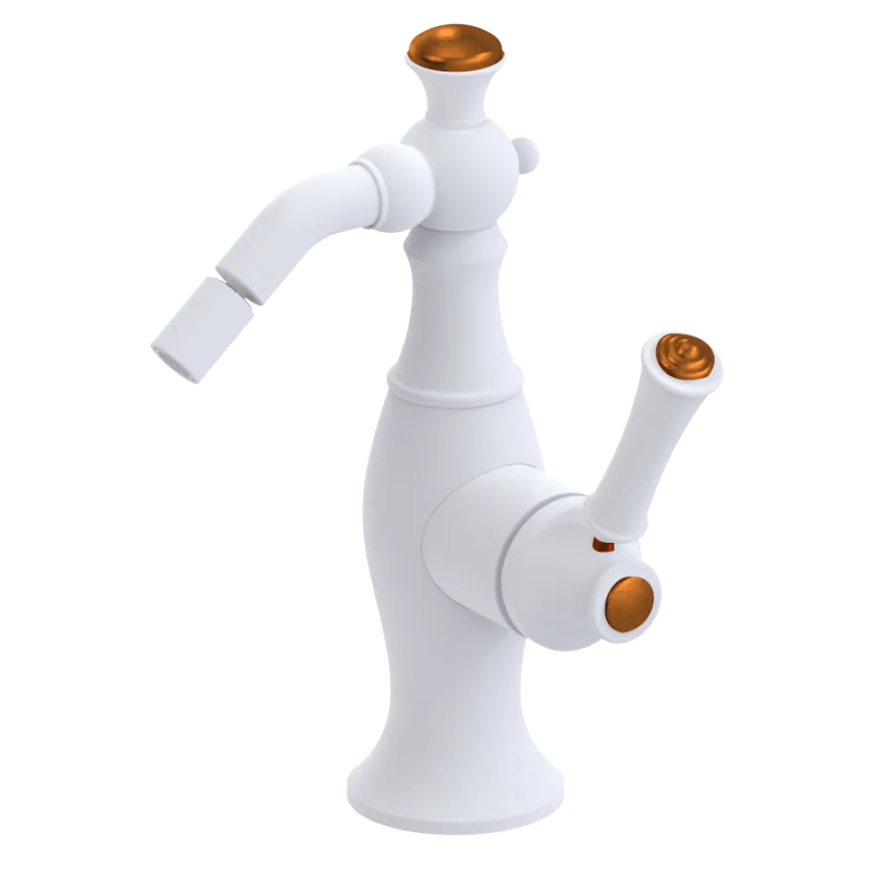 Rubinet Single Control Bidet Fitting (less drain) Matt White