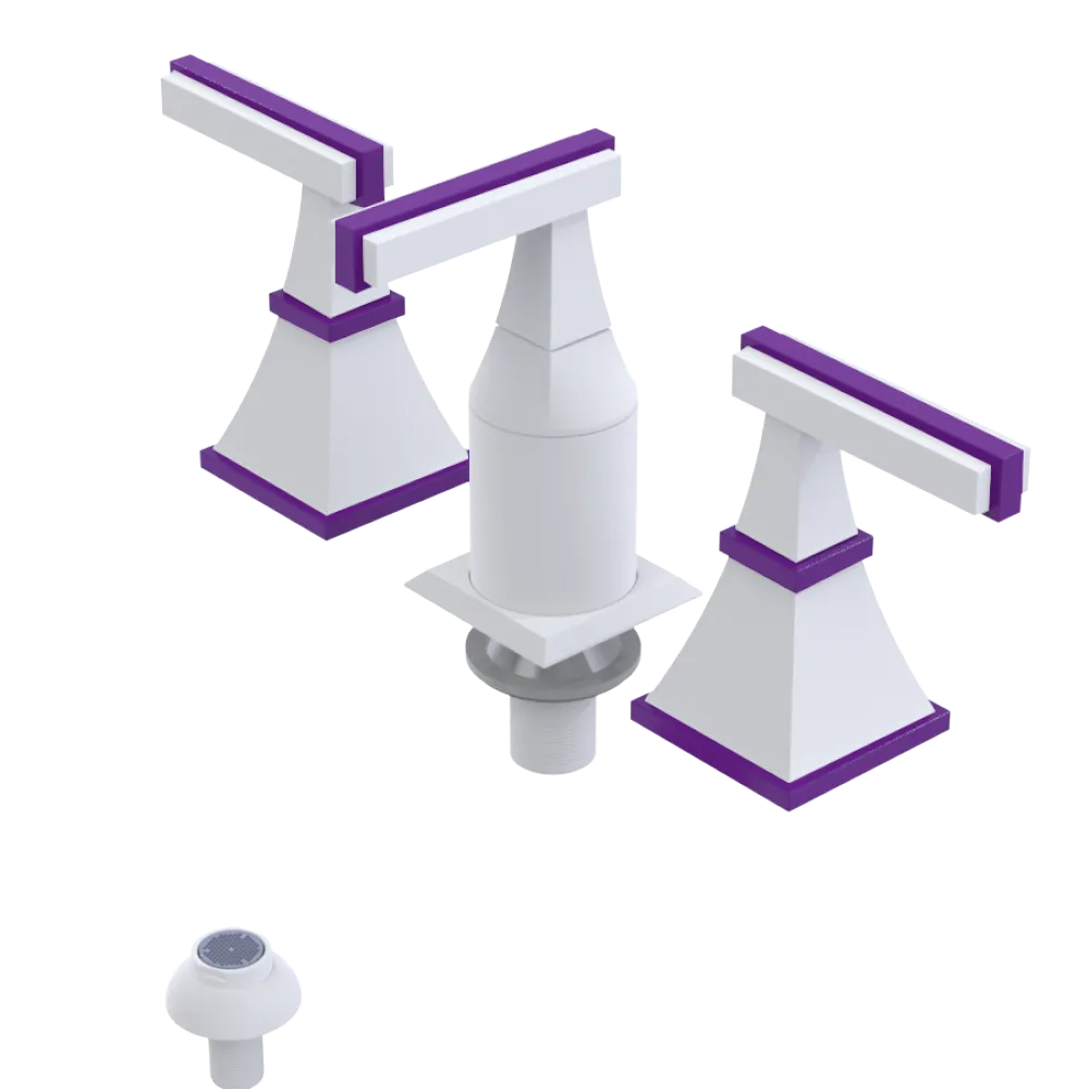 Rubinet Bidet Fitting with Spray, Diverter, and Vacum Breaker (Less Drain) Matt White