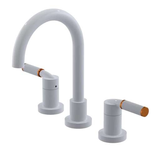Rubinet Widespread Lav. Set. (less drain) White