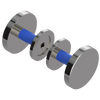 Rubinet Shower Door Knob (set) Polished Nickel