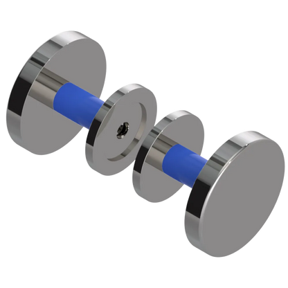 Rubinet Shower Door Knob (set) Polished Nickel