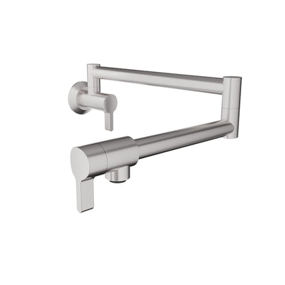 Baril Single-hole wall-mounted pot filler with two handles