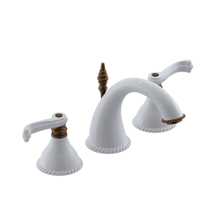 Rubinet Widespread Lav. Set. (less drain) White