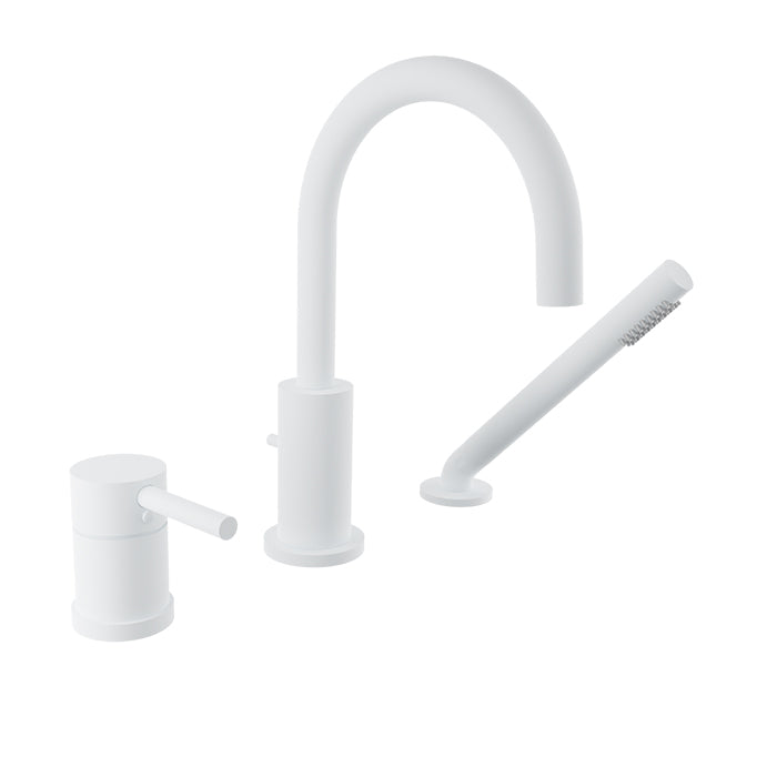 Baril 3-piece tub filler with hand shower