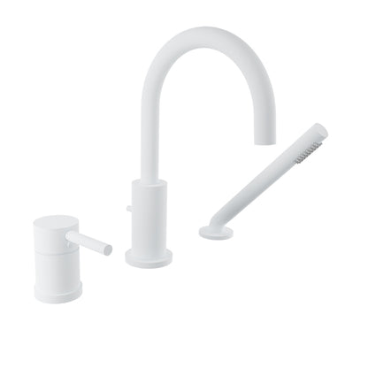 Baril 3-piece tub filler with hand shower