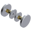Rubinet Shower Door Knob (set) Satin Chrome