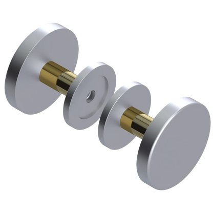 Rubinet Shower Door Knob (set) Satin Chrome