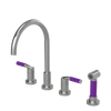 Rubinet Widespread Kitchen Set with Hand Spray Satin Nickel