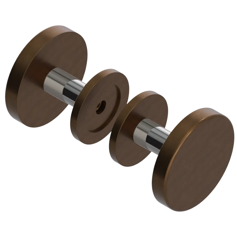 Rubinet Shower Door Knob (set) Tuscan Brass