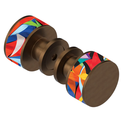 Rubinet Shower Door Knob (set) Tuscan Brass