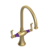 Rubinet Two Handle Single Hole Kitchen Set Satin Gold