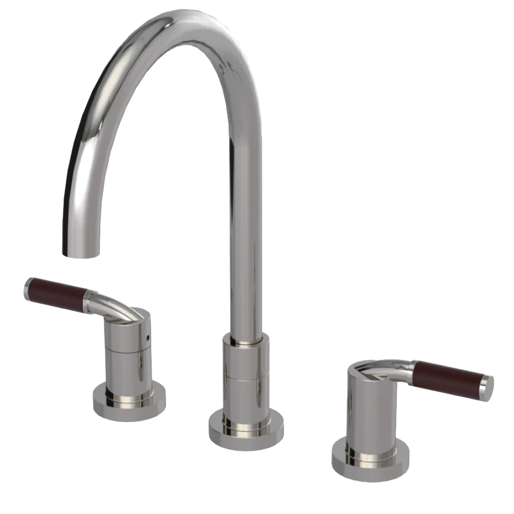 Rubinet Widespread Kitchen Set Polished Nickel