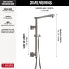Delta Emerge 18" Angular Shower Column