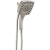 Universal Showering H2OKINETIC IN2ITION 5-SETTIN G Two-in-one Shower - Stainless Steel