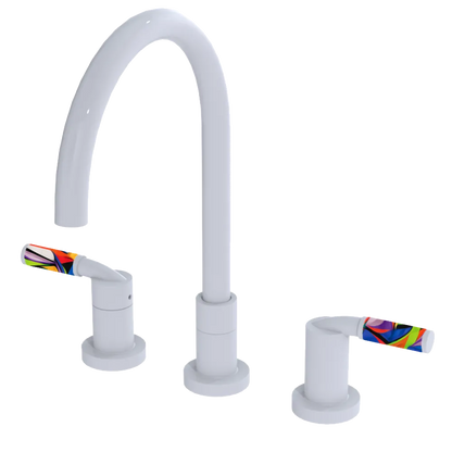 Rubinet Widespread Kitchen Set White