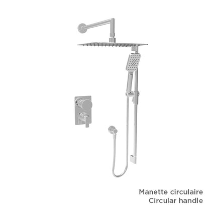 Baril Complete pressure balanced shower kit without handle