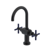 Rubinet Single Hole Dual Handle Lav. Set with LaSalle Spout (less drain) Matt Black