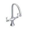 Rubinet Two Handle Single Hole Kitchen Set Satin Chrome