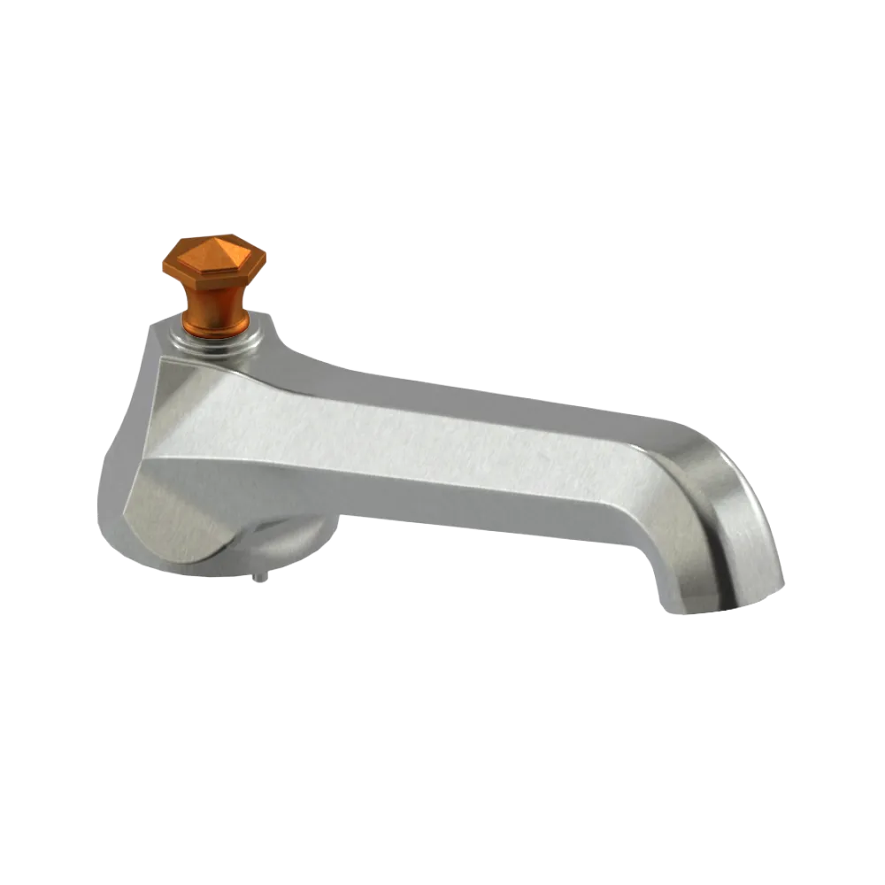 Rubinet Tub Filler Spout Deck Mount Satin Nickel