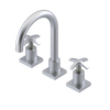 Rubinet Widespread Lav. Set. (less drain) Satin Chrome