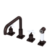 Rubinet Widespread Kitchen Set with Genesis Spout with Hand Spray Oil Rubbed Bronze