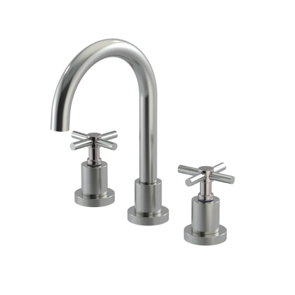 Rubinet Widespread Lav. Set. (less drain) Satin Nickel