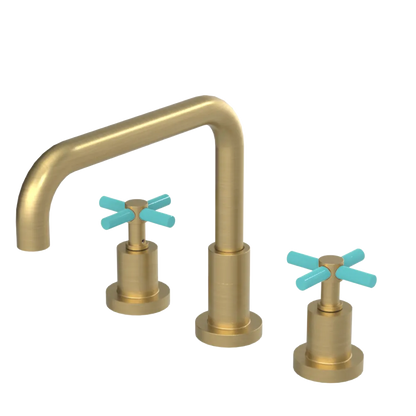 Rubinet Widespread Kitchen Set Satin Brass