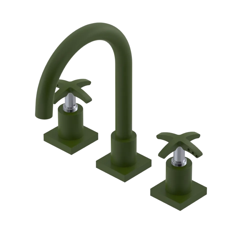 Rubinet Widespread Lav. Set. (less drain) Green Envy