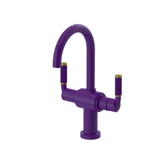 Rubinet Single Hole Dual Handle Lav. Set. (less drain) Purple Haze