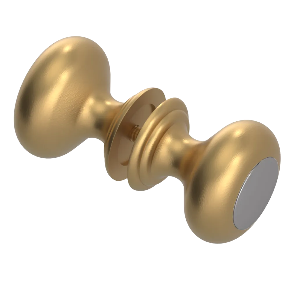 Rubinet Shower Door Knob (set) Satin Gold