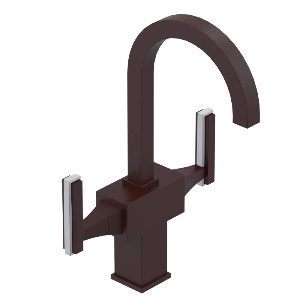 Rubinet Single Hole Dual Handle Lav. Set. (less drain) Bordeaux