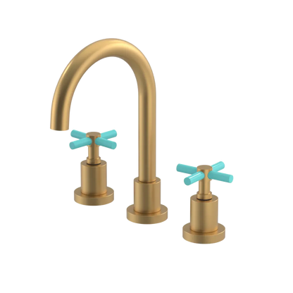 Rubinet Widespread Lav. Set. (less drain) Satin Gold