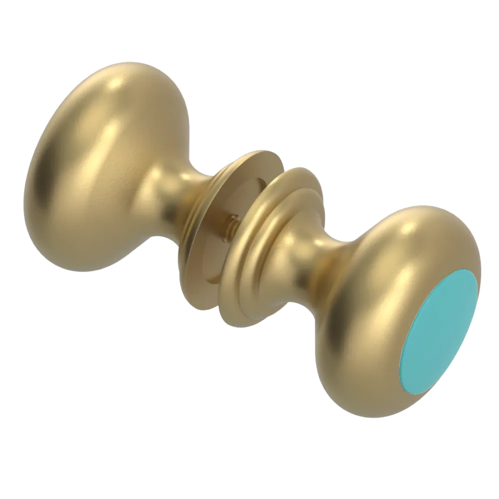 Rubinet Shower Door Knob (set) Satin Brass