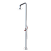 Rubinet Pressure Balance Outdoor Shower with Hand Held Shower & 10" Shower Head - 304 Stainless Steel Chrome