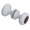 Rubinet Shower Door Knob (set) Matt White