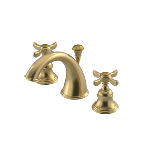 Rubinet Widespread Lav. Set. (less drain) Satin Brass