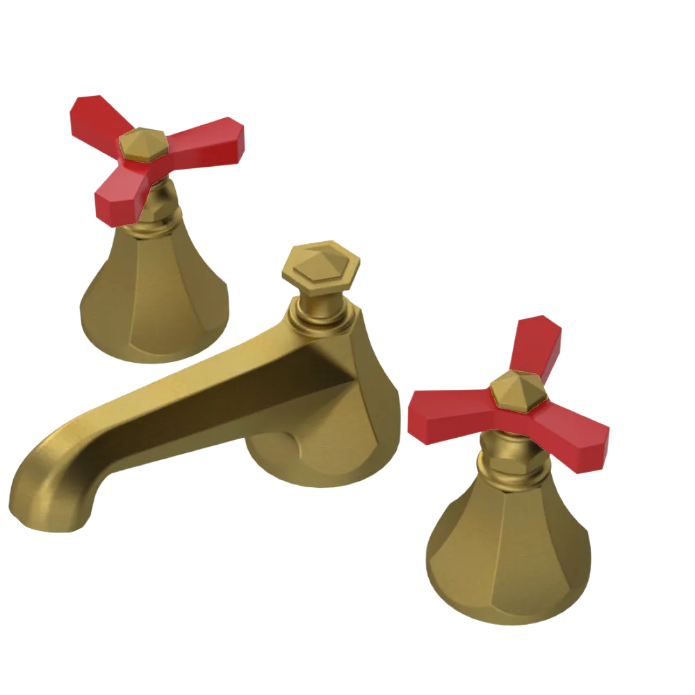 Rubinet Widespread Lav. Set. (less drain) Antique Brass Matt