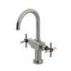 Rubinet Single Hole Dual Handle Lav. Set with LaSalle Spout (less drain) Satin Nickel