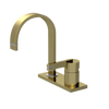 Rubinet 4" Centre Single Control Lav. Set (less drain) Natural Brass