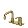 Rubinet 4" Centre Single Control Lav. Set. with Genesis spout (less drain) Natural Brass