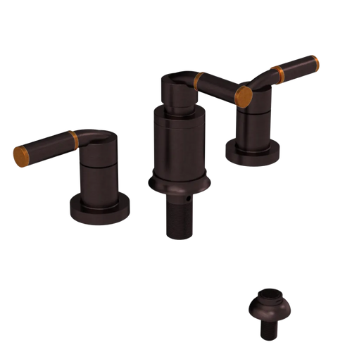 Rubinet Bidet Fitting with Spray, Diverter, and Vacuum Breaker (less drain) Tuscan Brass