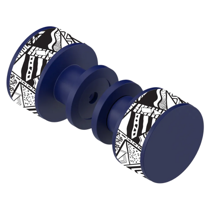 Rubinet Shower Door Knob (set) Midnight Blue