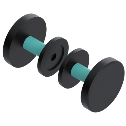 Rubinet Shower Door Knob (set) Matt Black