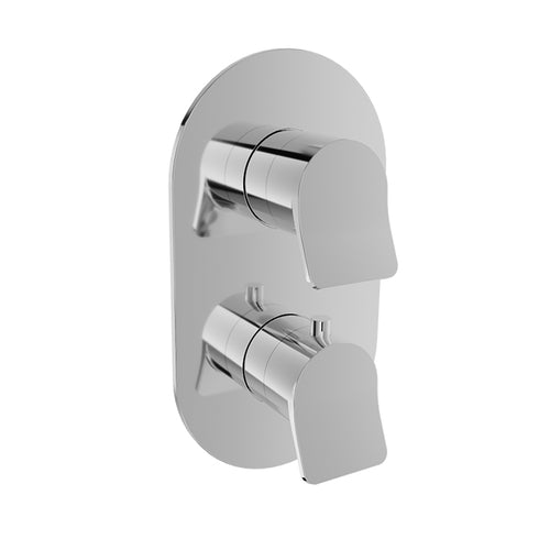 Baril Complete thermostatic pressure balanced shower valve with 3-way diverter
