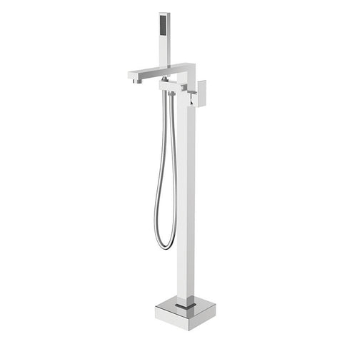 Cabano Floor mount tub filler with hand shower
