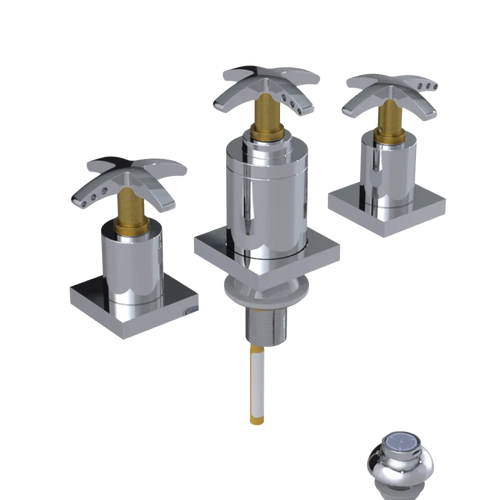 Rubinet Bidet Fitting with Spray, Diverter, and Vacuum Breaker (less drain) Chrome