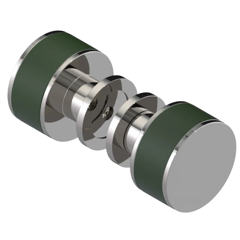 Rubinet Shower Door Knob (set) Polished Nickel