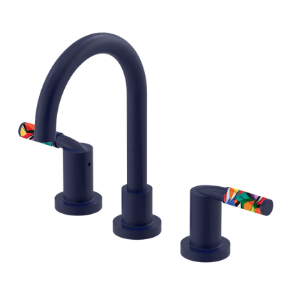 Rubinet Widespread Lav set (less drain) Midnight Blue
